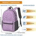thumbnail image 5 of 17 Inch Lightweight Backpack,PVC Waterproof Oxford Fabric, Ergonomically Designed, with Large Capacity, Leopard Animal Print, 5 of 5