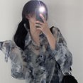 thumbnail image 1 of Spring And Summer Design Super Fairy Tie Dyed Long Sleeve Shirt Versatile Loose Sunscreen Shirt, 1 of 11