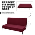 thumbnail image 4 of JIATER Futon Slipcovers Stretch Armless Futon Bed Covers Machine Washable Furniture Protector,Wine Red, 4 of 8