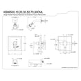 thumbnail image 4 of Kingston Brass KB86520CML Robinet de Baignoire et Douche à Poignée Unique, 4 of 4