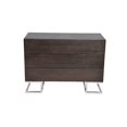 thumbnail image 3 of Pangea Home Harper Modern Wood Veneer & High Polished Steel Dresser in Espresso, 3 of 3