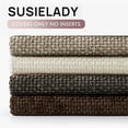 thumbnail image 5 of SUSIELADY Set of 4 Decorative Throw Pillow Covers 20x20 Inch, Soft Chenille Cushion Covers for Couch Sofa Bed, Boho Farmhouse Style for Living Room & Bedroom Decor, Brown, 5 of 7