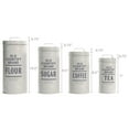 thumbnail image 5 of Barnyard Designs White Canister Sets for Kitchen Counter, Vintage Kitchen Canisters, Country Rustic Farmhouse Decor for the Kitchen, Coffee Tea Sugar Flour Farmhouse Kitchen Decor, Metal, Set of 4, 5 of 11