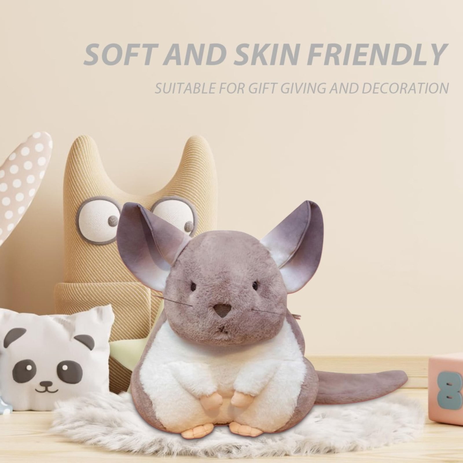 RUIG Hamster Stuffed Animal Plush, Adorable Plush Stuffed Hammy, Ultra-Soft Toy, Made with Premium Fill, Expressive Face and Natural Whiskers; Machine Washable, Gift for Animal Lovers