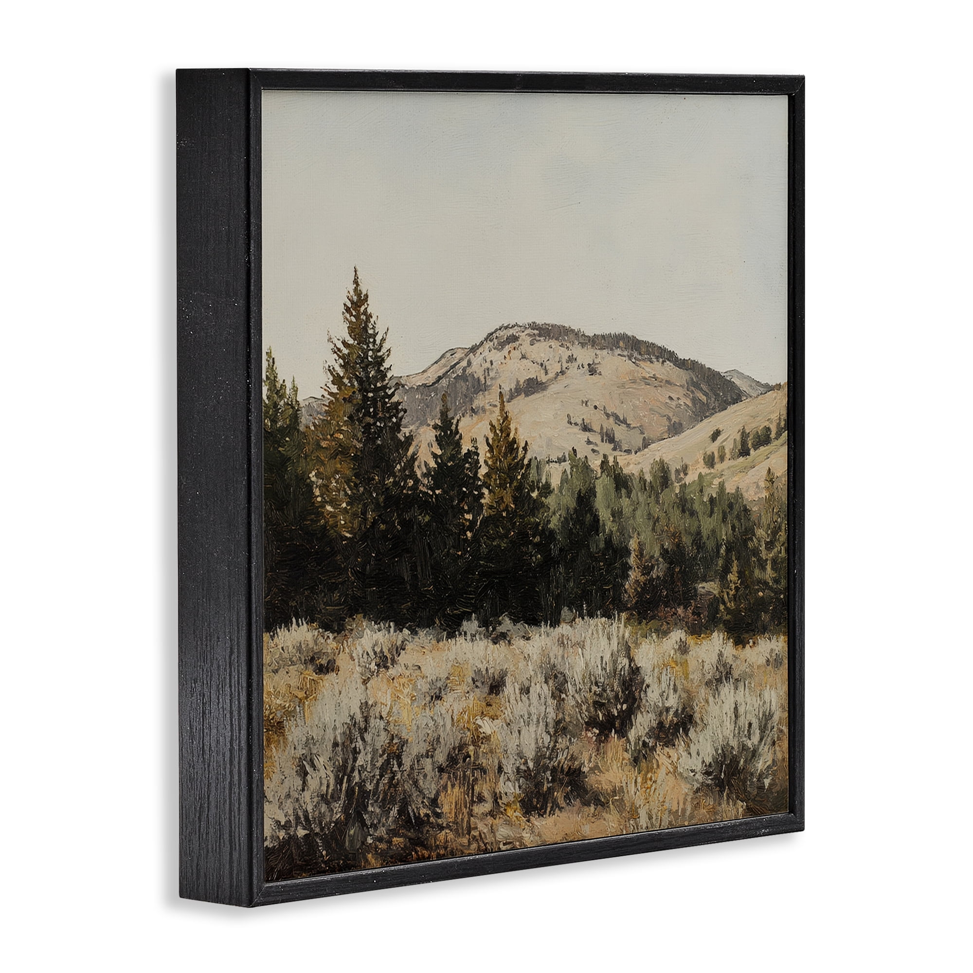 Stupell Industries Cedar Mountain View Black Framed Giclee Art, design by Petal Prints Design