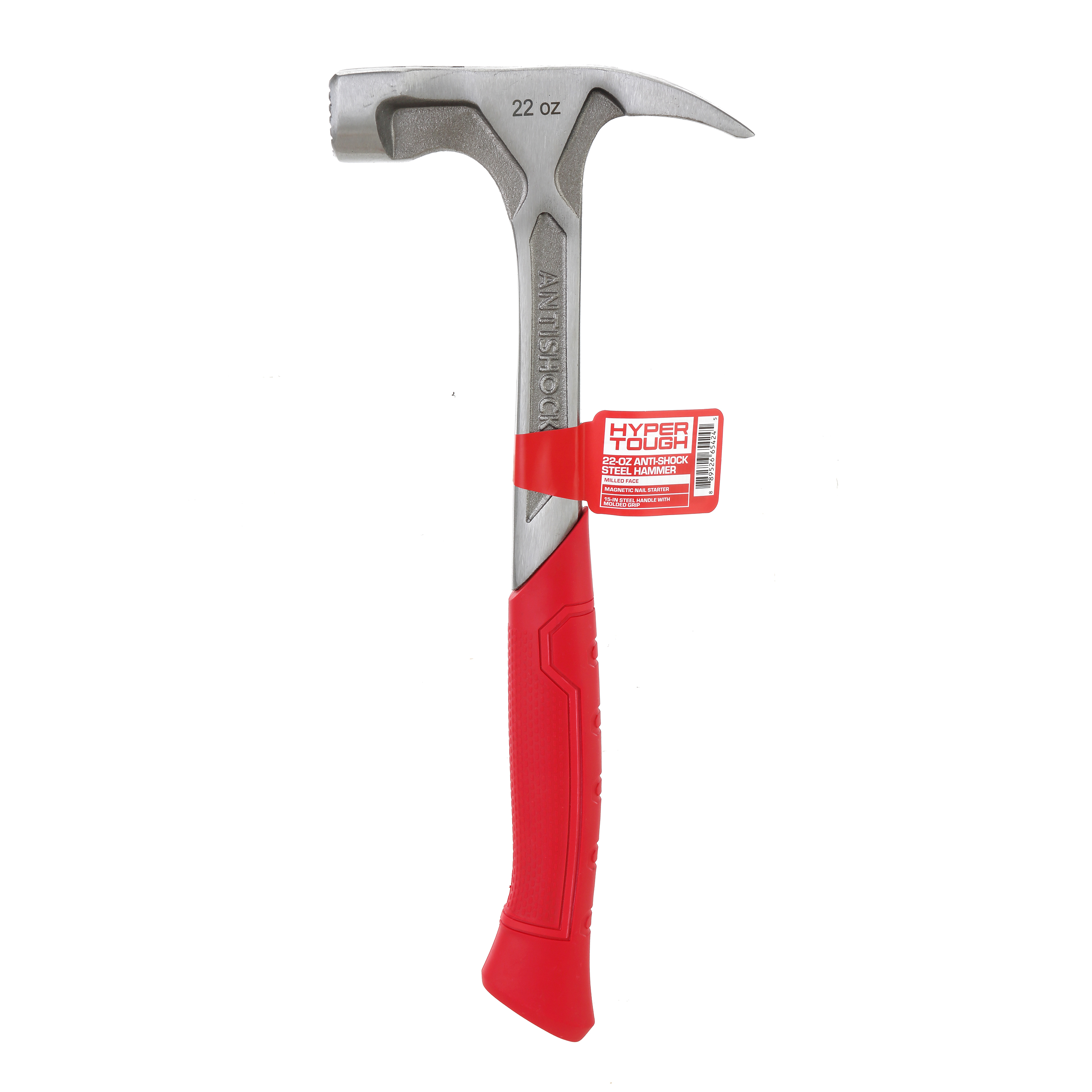 Martillo de uña de acero Hyper Tough de 22 oz con mango ergonómico 2