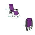 thumbnail image 3 of Best Choice Products Set of 2 Zero Gravity Lounge Chair Recliners for Patio, Pool w/ Cup Holder Tray - Amethyst Purple, 3 of 9
