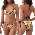 thumbnail image 3 of Lsque Gnomes Happy Thanksgiving Pattern Women Two Piece Swimsuit Sexy Swimwear Halter String Triangle Bikini Sets, 3 of 6