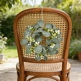 thumbnail image 6 of Eucalyptus Wreath Verdsylv American Style Artificial Eucalyptus Wreath | Small Simulation Flower Wreath for Table & Wall Decoration | Home Farmhouse Door Hanger | 1 Piece, Farmhouse Door Hanger, 6 of 9