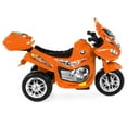 thumbnail image 4 of Best Choice Products 6V Kids Battery Powered 3-Wheel Motorcycle Ride On Toy w/ LED Lights, Music, Horn, Storage - Orange, 4 of 7