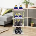 thumbnail image 4 of Czzoypi Shoe Rack Multi Layer Shoe Rack Household Small Shoe Cabinet Economic Dormitory Door Shoe Rack Installation Folding Shoe Cabinet, 4 of 5