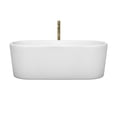 thumbnail image 2 of Wyndham Collection  Ursula 67-inch White Freestanding Soaking Bathtub, 2 of 3