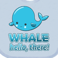 thumbnail image 4 of Inktastic Whale, Hello There Boys or Girls Baby Bib, 4 of 4