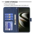thumbnail image 3 of Compatible with Galaxy S22 Plus Case with Card Holder Slots, Allytech PU Leather Scratch Free Flip Kickstand Magnetic Snap Credit Card Slots Wallet Case for Samsung S22+ 6.6" 5G 2022, Blue, 3 of 5