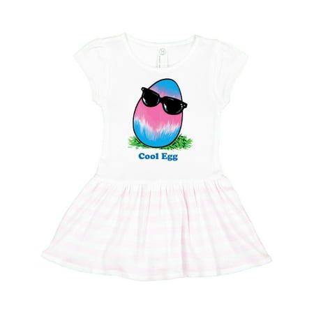 

Inktastic Easter Pink and Blue Cool Egg with Sunglasses Gift Toddler Girl Dress