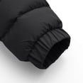 thumbnail image 5 of Iyufng Men's Color Block Hooded Puffer Jackets Horizontal Quilted Zip Up Winter Windproof Coat with Side Pockets and Elastic Cuffs, 5 of 9