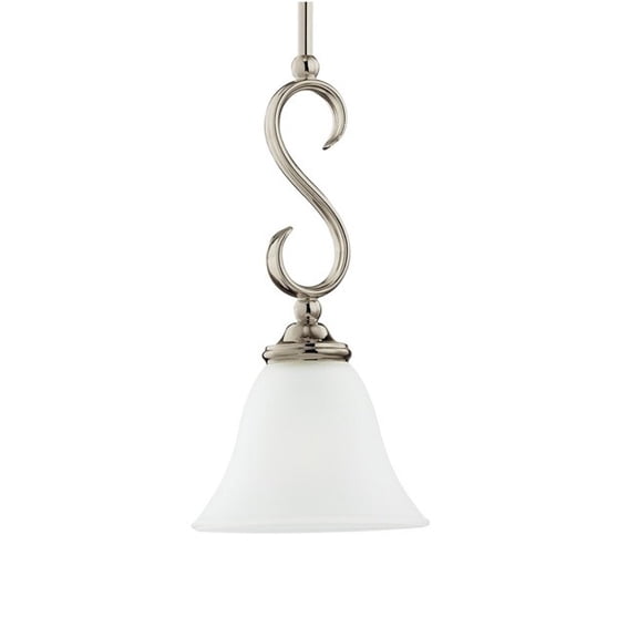 1 Light Mini Pendant Antique Brushed Nickel