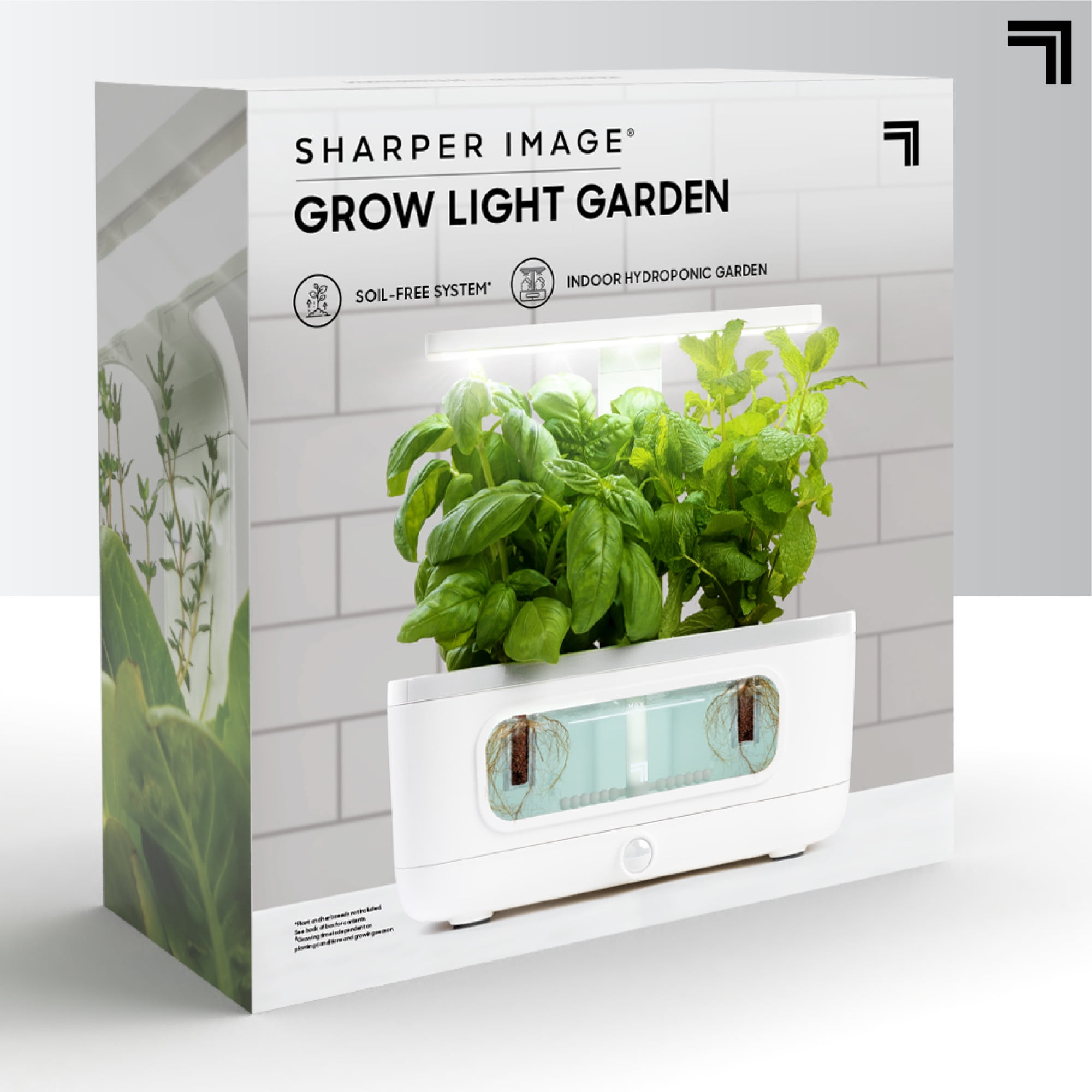Sharper Image® LED Glow Grow Indoor Water Herb Garden Kit, No Soil Needed