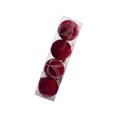thumbnail image 1 of 4 Pcs Boules de Sapin de Noël Ornements Perles Floquées Ensemble de Boules de Noël Boules Rouges Incassables Décoration d'Arbre Suspendu, 1 of 5