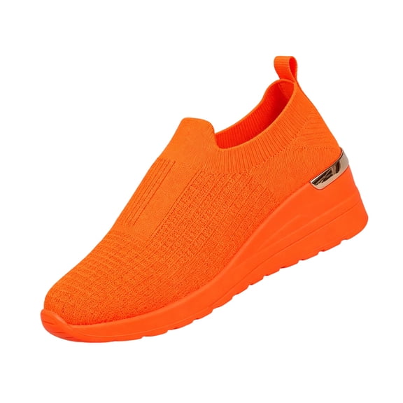 Walking Shoes Women Arch Support, Women's Breathable Mesh Tennis Shoes Non Slip Orthopedic Sneakers Thick Sole Casual Shoe Memory Foam Slip On Sneakers, 41