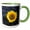 Green/White, variant on 3drose, France, Lourmarin. Dried Sunflower, 11oz Two-tone Red Mug