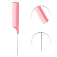 thumbnail image 3 of Unique Bargains 3pcs Women Durable Rat Tail Comb for Curly Straight Wavy Wet Thin Hair ABS Pink, 3 of 3