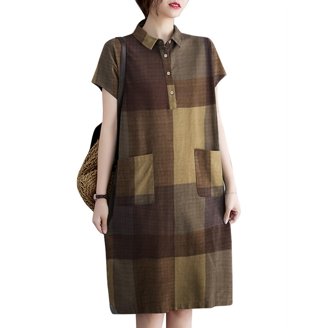 zanzea women o neck short sleeve dress ZANZEA Women Casual O-neck Short Sleeve Cotton Summer Dress Buy cheaply on Joom