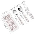 thumbnail image 2 of Honeii Rose Flowers Print Children's Knife, Fork And Spoon Set,Reusable Utensils Set with Case,Travel Cutlery Set,for Kids Adults Camping, 2 of 8