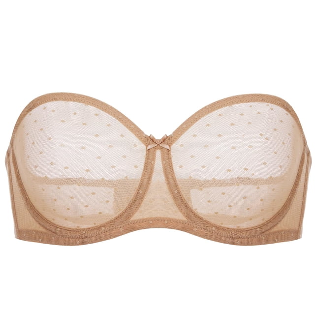 Sostén DOBREVA 34D Sin Tirantes Transparente Sin Relleno con Aros Talla Grande