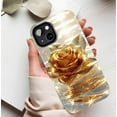 thumbnail image 5 of Luxury Gold Rose Design Women's Fashion Phone Case - Perfect for Valentine's Day or Mother's Day Gifts, Durable Shockproof with Glossy Finish, Compatible with iPhone 11/12/13/14/15/16 (Pro Max/Plus), 5 of 9