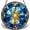 Golden Star Compass, variant on Stained Glass Window Hanging, Celestial Sun Catcher with Moon and Star, Night Sky Window Decor for Home, Round Wall Art Decor Gift for Women, Mom 011 (6.3IN)