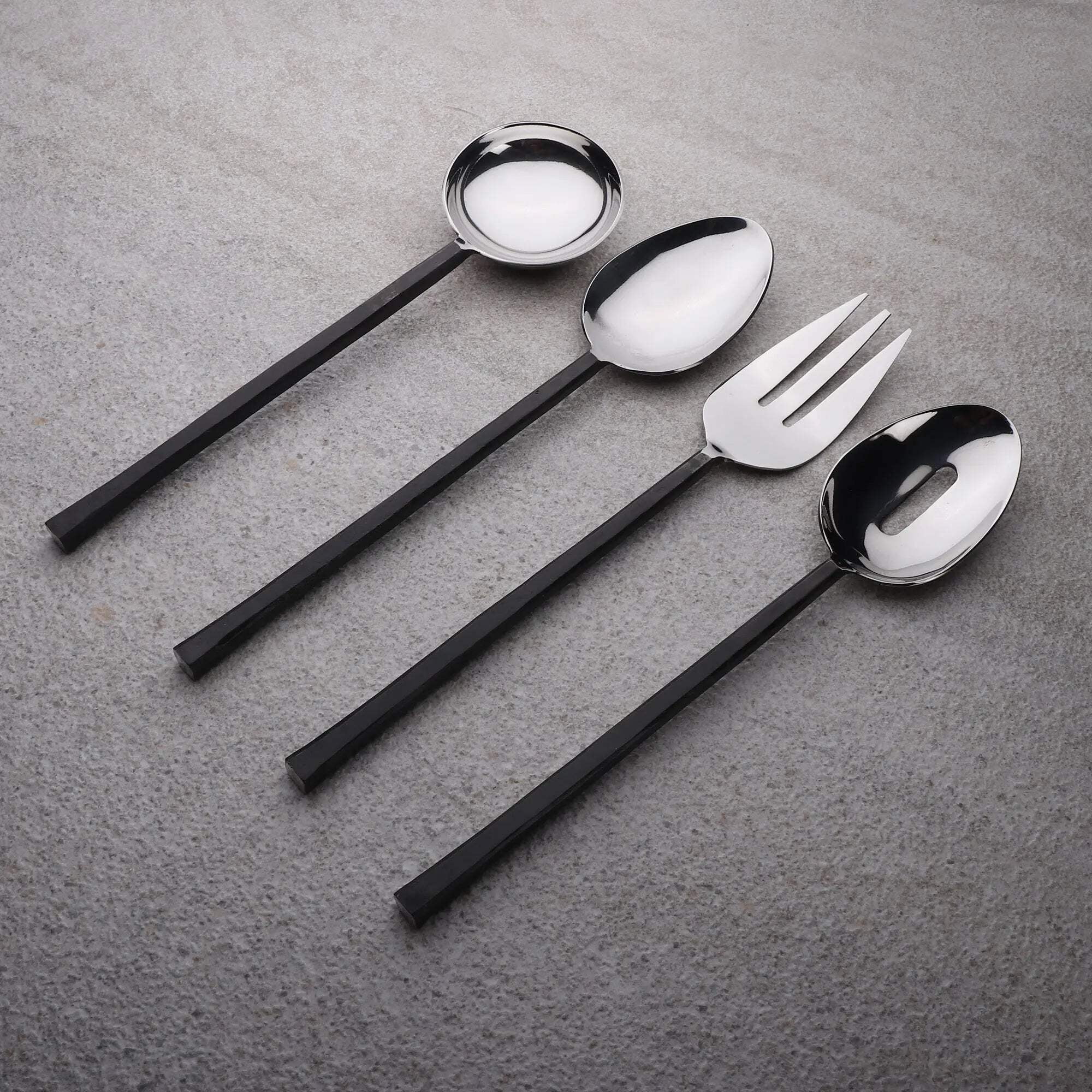 Nicole Miller 20-Piece Stainless Steel Hammered Marsielle Flatware