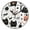 Black, variant on Cartoon Cat and Pumpkin Wall Clock Modern Small Clock Black Hands for Office, Home, Bedroom,School 9.84in