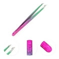 thumbnail image 3 of Unique Bargains 1 Pc Ice Flower Durable Eyebrow Tweezer for Bathroom Travel Hotel Pink Stainless Steel, 3 of 4