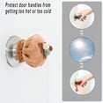 thumbnail image 5 of NOGIS 2 Pcs Door Knob Protector Covers Reusable Round Door Handle Cushion Flower Shape Door Knob Covers for Wall Protector Washable Decorative Door Handle Cover (Khaki), 5 of 7