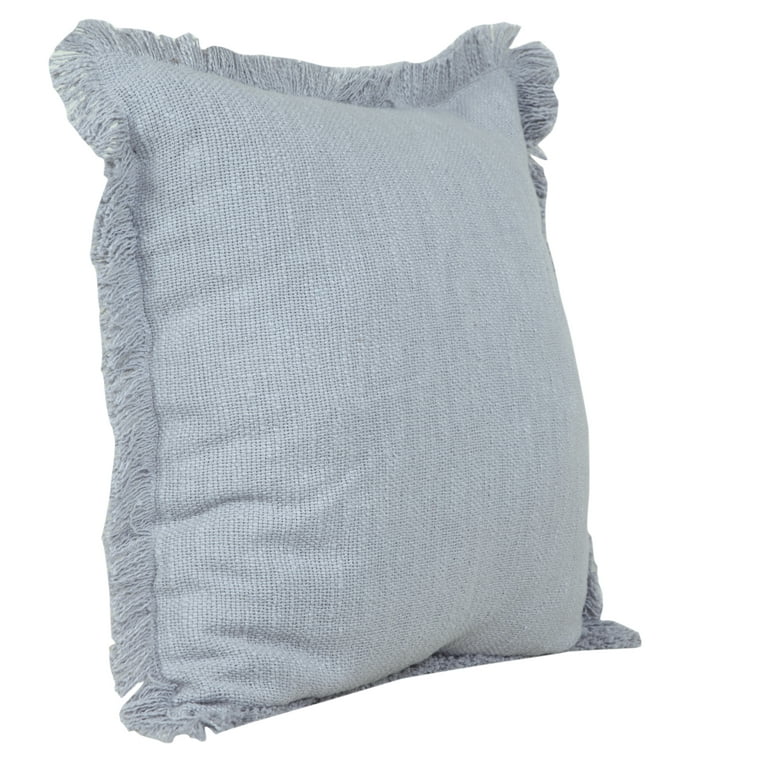 Ox Bay 20 x 20 Coastal, Modern, Transitional Gray Cotton Throw Pillow ,  Back Support, Decorative