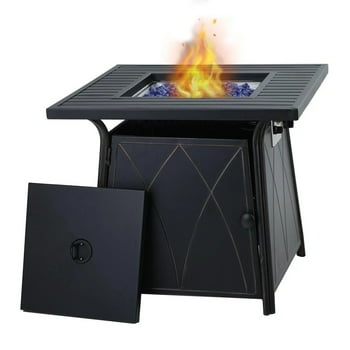 Sophia & William 28 inch Outdoor  Fire Pit Table with Lid 50,000 BTU