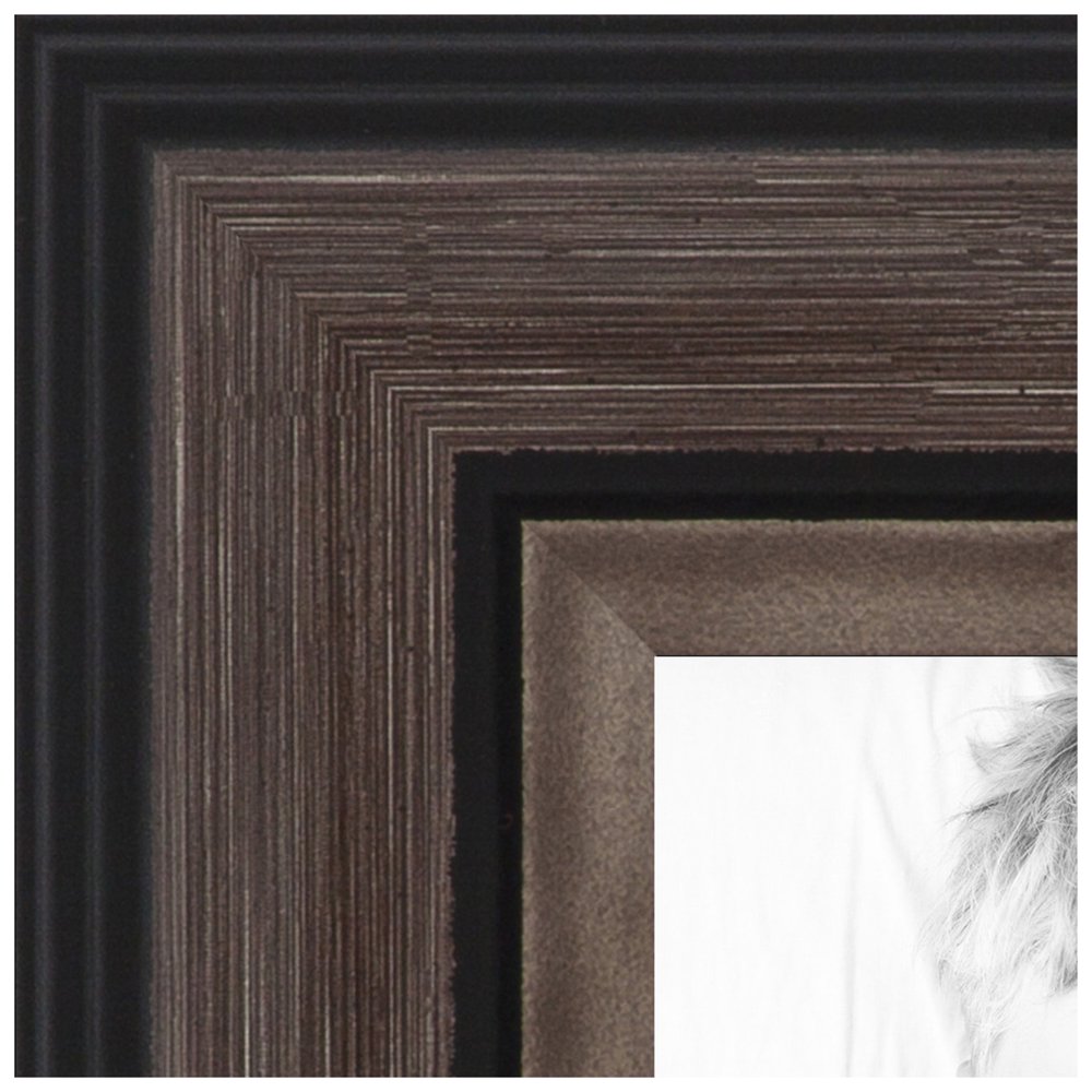 ArtToFrames 16x24 Inch Grey and Black Frame Picture Frame, This Gray MDF Poster Frame is Great