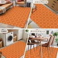 thumbnail image 6 of 2.7x5 Area Rugs, Orange Morocco Non-Skid Rubber Backing Large Rectangle Rugs - Living Room Bedroom Home Office, Geometric Leaf Diamond Lattice Abstract Indoor Floor Mat Carpets Washable Rug, 6 of 9