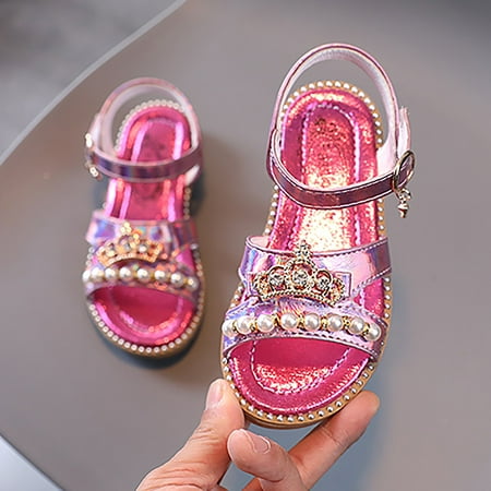 

LEEy-World Girls Dress Shoes Toddler Kids Girls Soild Bowknot Princress Shoes Soft Sole The Floor Barefoot Non Slip First Walkers Prewalker Shoes