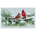thumbnail image 2 of Winter Cardinals Counted Cross Stitch Kit: 15x9", 2 of 6