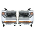 thumbnail image 2 of Genrics For 2016-18 Chevy Silverado 1500 Headlight HID/Xenon w/ LED Chrome RH+LH, 2 of 7