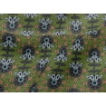thumbnail image 4 of oneOone Viscose Jersey Fabric Leaves & Floral Block Print Fabric BTY 60 Inch Wide, 4 of 5