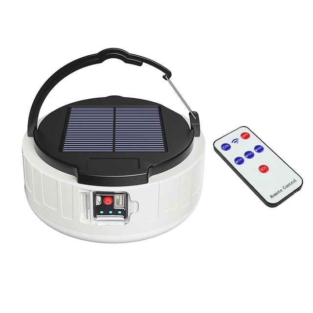 Linterna Solar USB Sunnimix 400 Lúmenes con Control Remoto Bombilla de Linterna al Aire Libre