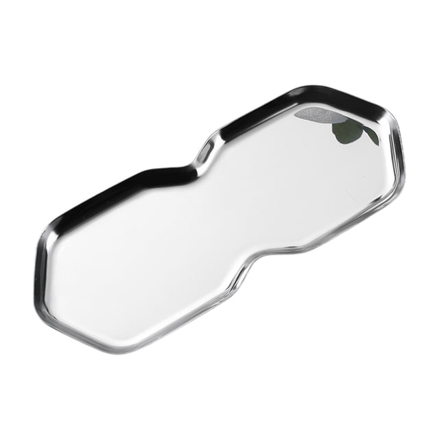 Plateau de Rangement Octogonal en Acier Inoxydable pour Bijoux, Style Ins, Or, Cosmétique