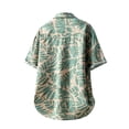 thumbnail image 6 of IROINNID Men's 2 Piece Tropical Leaf Print Outfit Short Sleeve Button Down Shirt and Drawstring Waist Shorts Set Casual Vacation Beachwear Summer Matching Set, 6 of 8