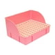 thumbnail image 1 of Bandeja de arena para conejos para jaula, inodoro de esquina, inodoro con fondo de malla rosa, 1 of 9
