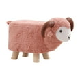 thumbnail image 2 of yotijay Animal Footstool Cartoon Footrest Ottoman for Living Rooms Entryway Playroom Pink, 2 of 9
