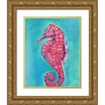 thumbnail image 1 of Seay, Anne 20x24 Gold Ornate Wood Framed with Double Matting Museum Art Print Titled - Seahorse, 1 of 4