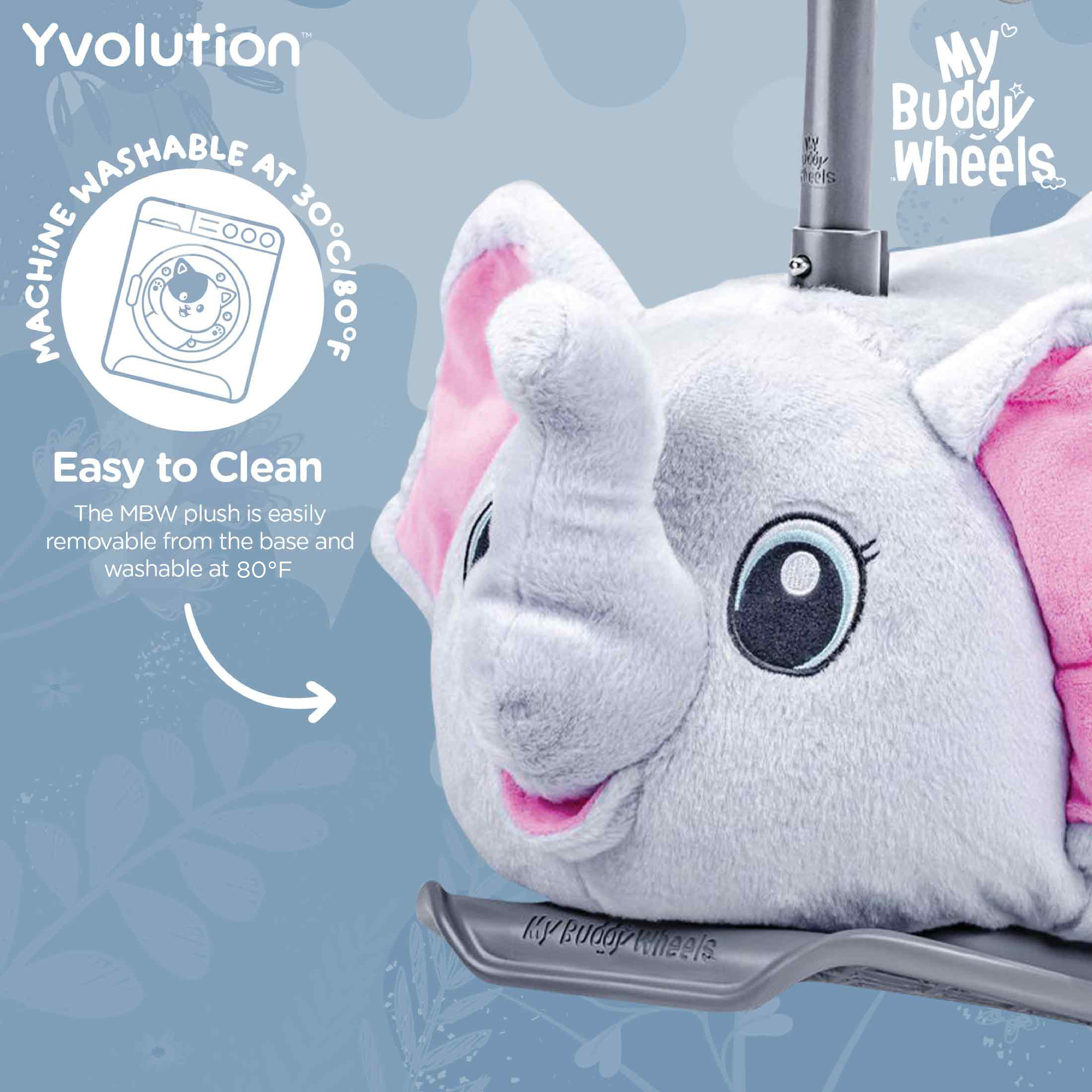 Yvolution My Buddy Roller 2-in-1 Elephant Plush Ride-On photo 6